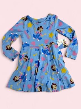 Ms. Rachel Toddler Long Sleeve Print Dress NWT 3T 4T 5T